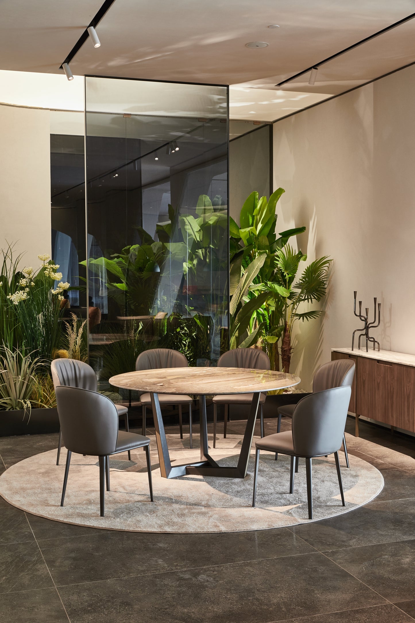 #2012 Marble Top Dining Table -Dia150cm