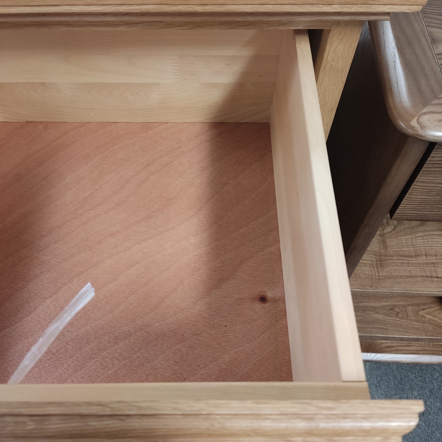Solid oak 5 drawers Bedroom Tall Boy, Mahogney color available