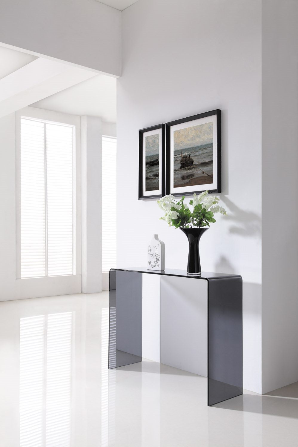 Glass Console Table 80cm, 2 colors available now