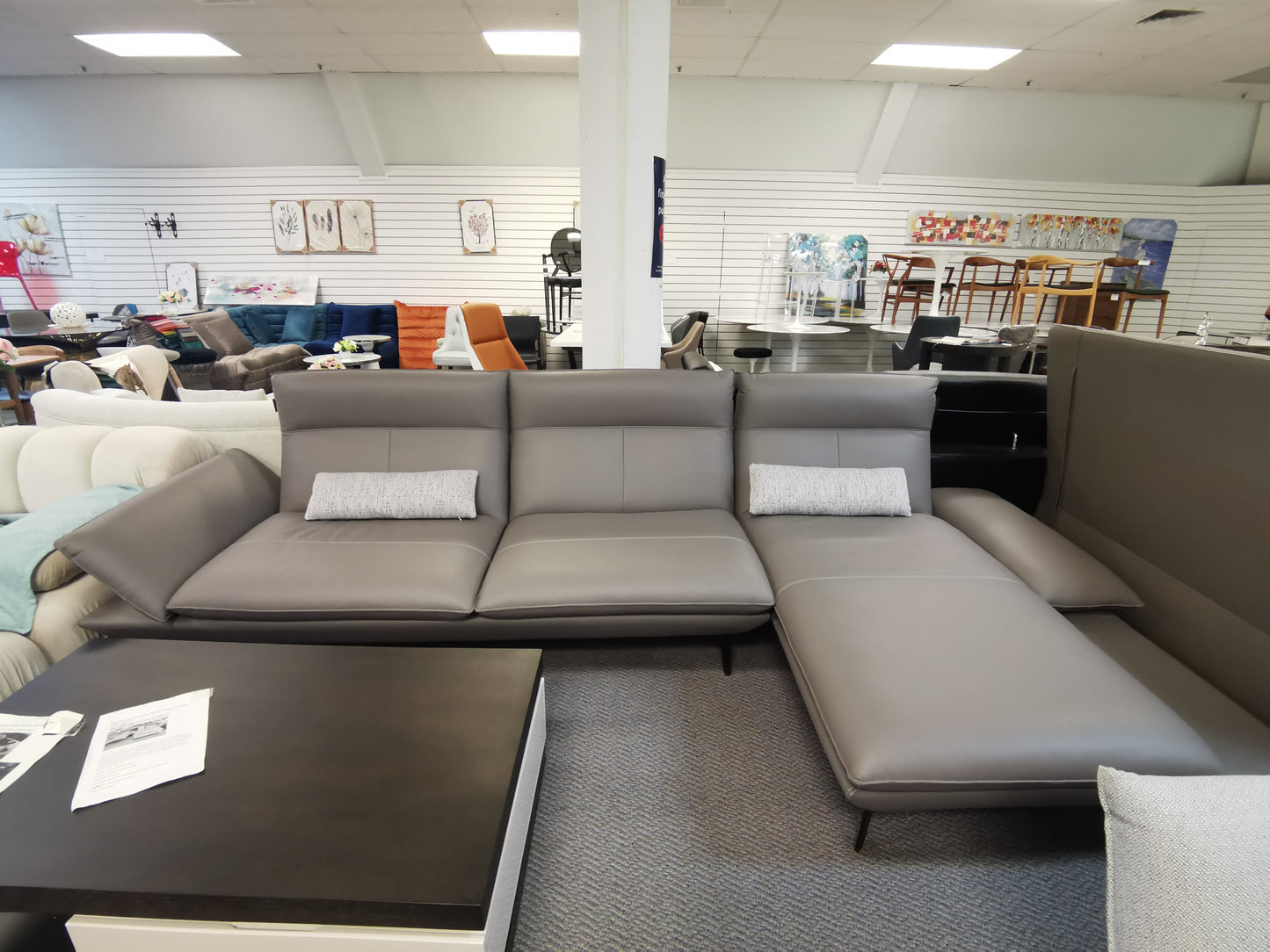 Premium quality Italian Leather Lounge Suite #9352 in stock , special now