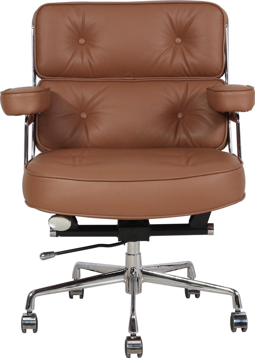 RP Genuine Leather Eames #104 Office Chair, Brown color available now.