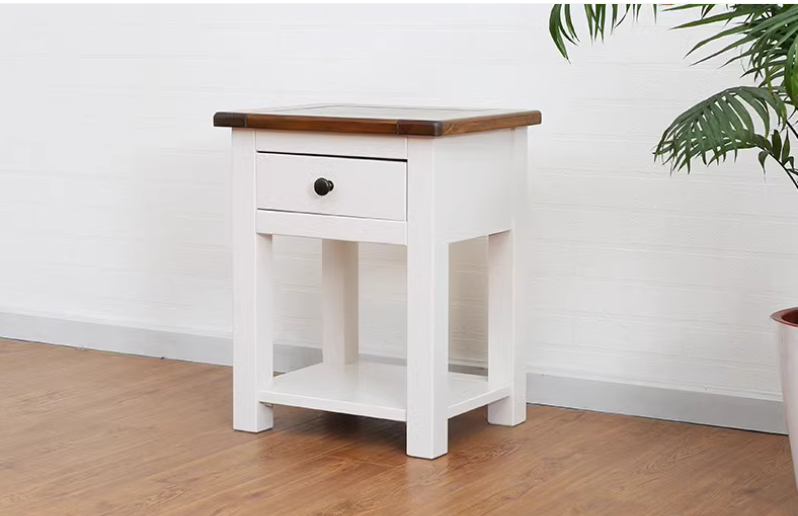 Bedside Table - Solid pine Wood, 3 colors available