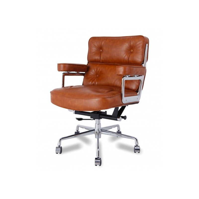 RP Genuine Leather Eames #104 Office Chair, Brown color available now.