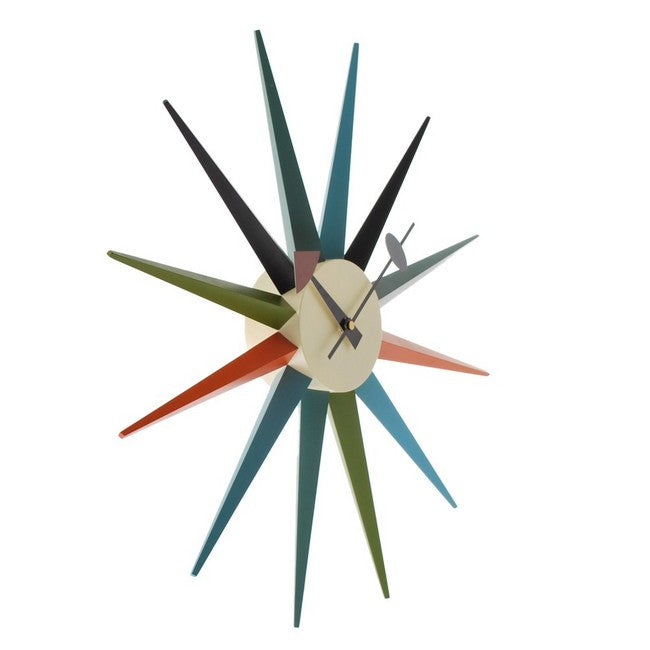 Nelson Star burst clock (multi color), Special price