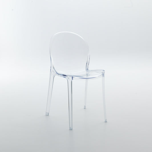 *MG* Ghost Swan Transparent clear armless chair
