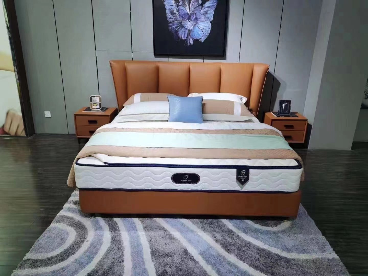Italian Leather Bed #785, 3 sizes available,Special price