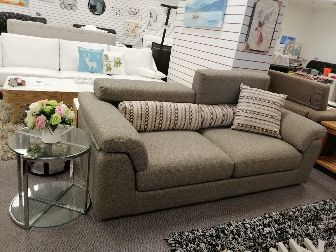 High Quality Feather Cushion #9162 Fabric Sofa. 3pcs By ORDER