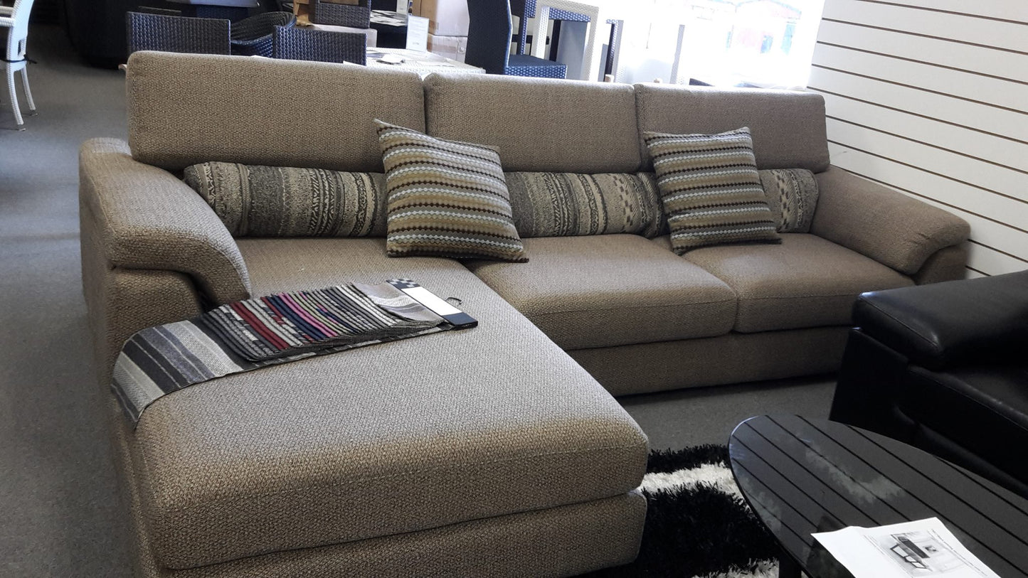 High Quality Feather Cushion #9162 Fabric Sofa. 3pcs By ORDER