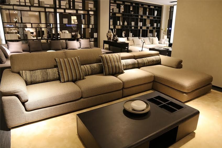 High Quality Feather Cushion #9162 Fabric Sofa. 3pcs By ORDER