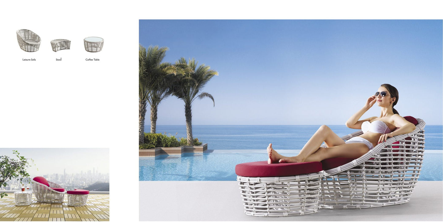 Rubino 3pc PE Rattan outdoor loungers *Clearance sale*