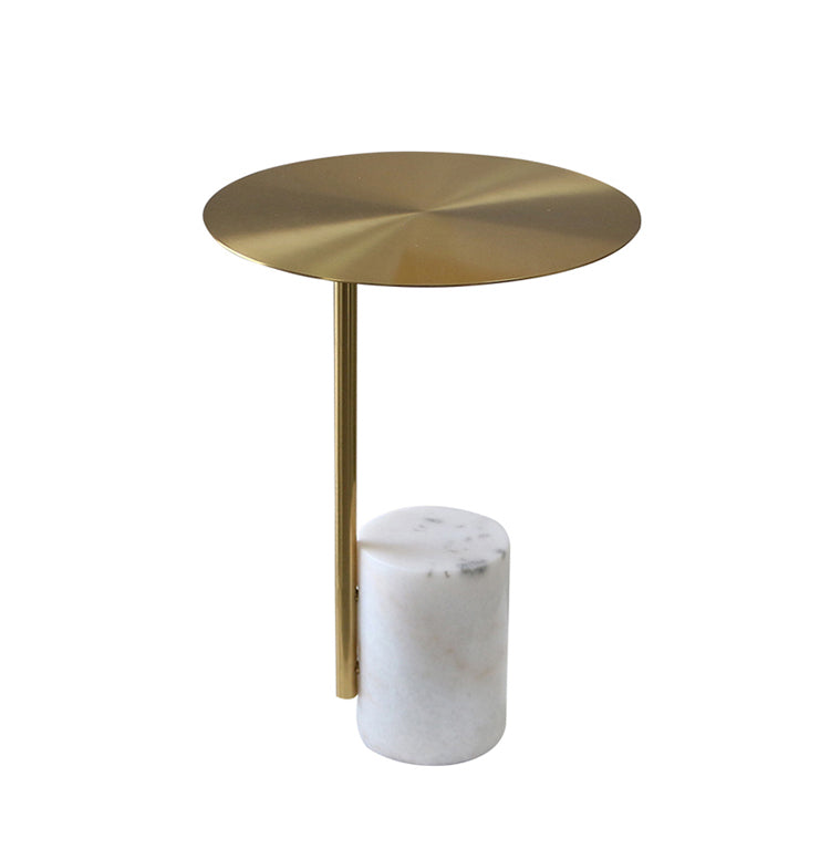 Natural Marble Base Side Table #603