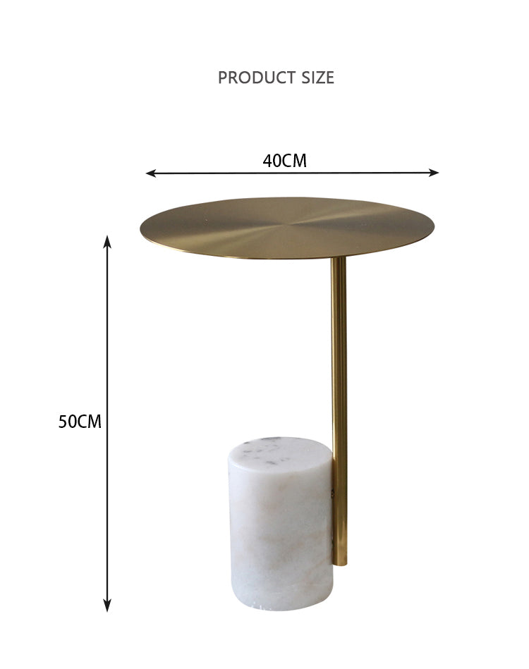 Natural Marble Base Side Table #603