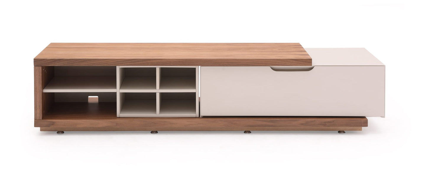 Extensible Wooden Veneer Entertainment unit 2-2.4m Special now.