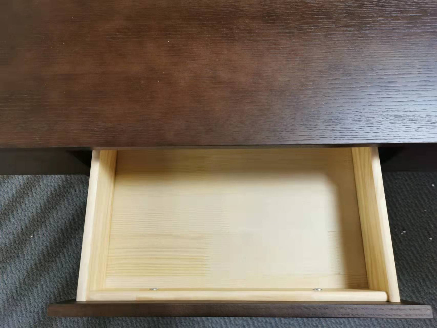 I shape 140cm Solid wood+ Oak veneer study desk 2 colours available