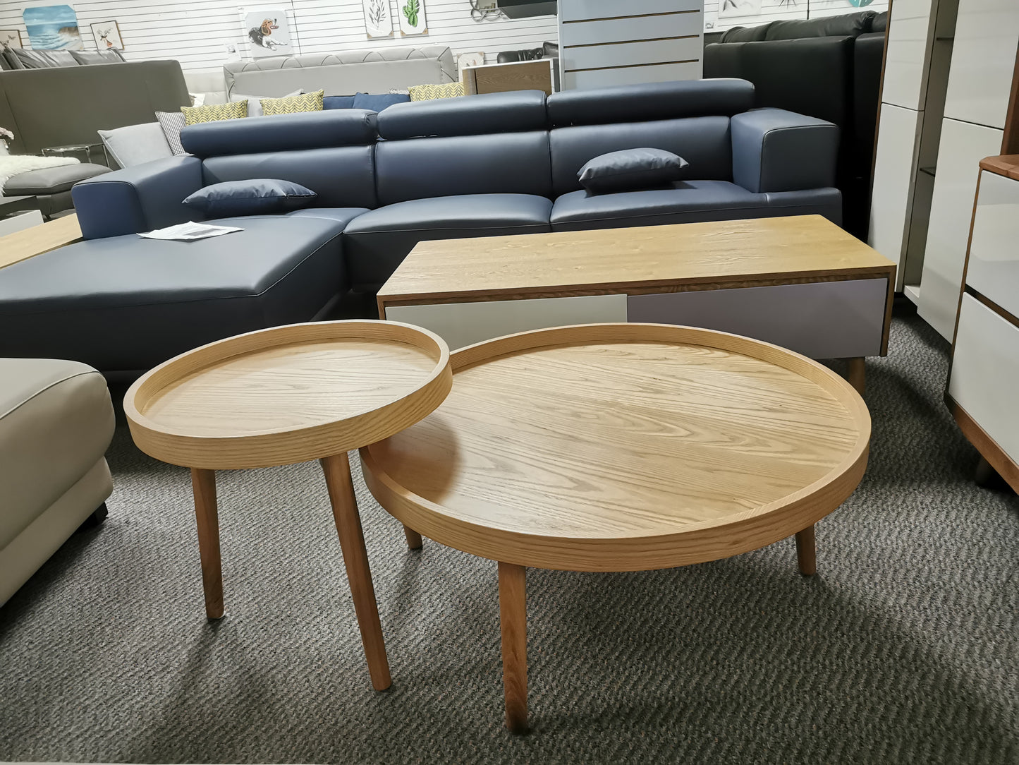 A pair of Solid ash wood coffer tables, Natural color Available now