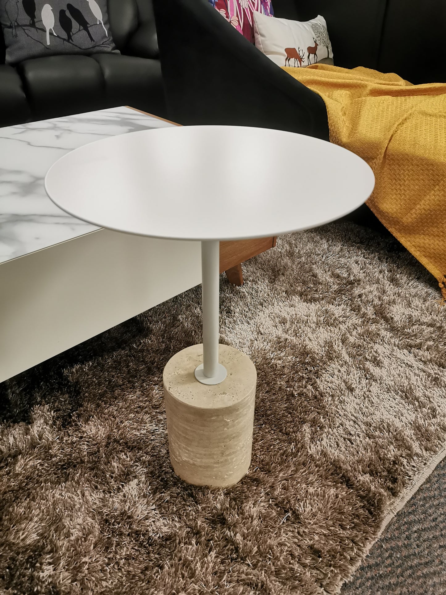 Travertine Base Side Table #406 available now