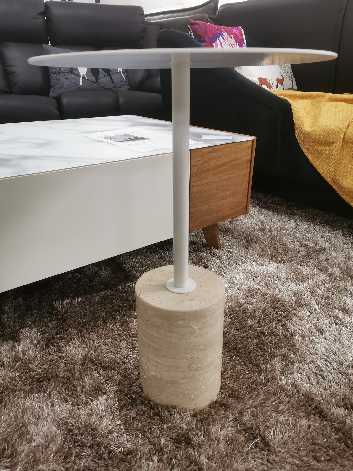 Travertine Base Side Table #406 available now