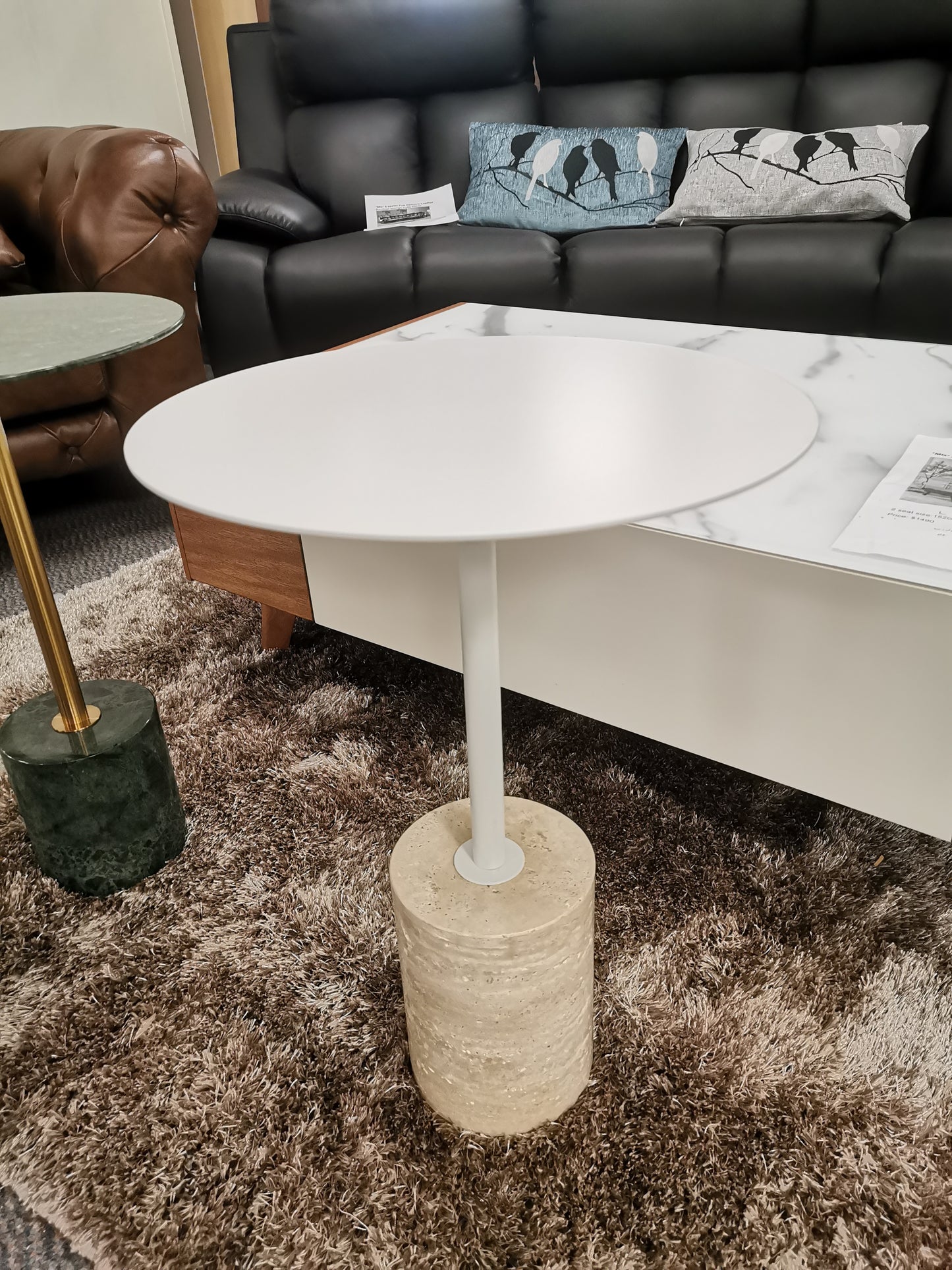 Travertine Base Side Table #406 available now