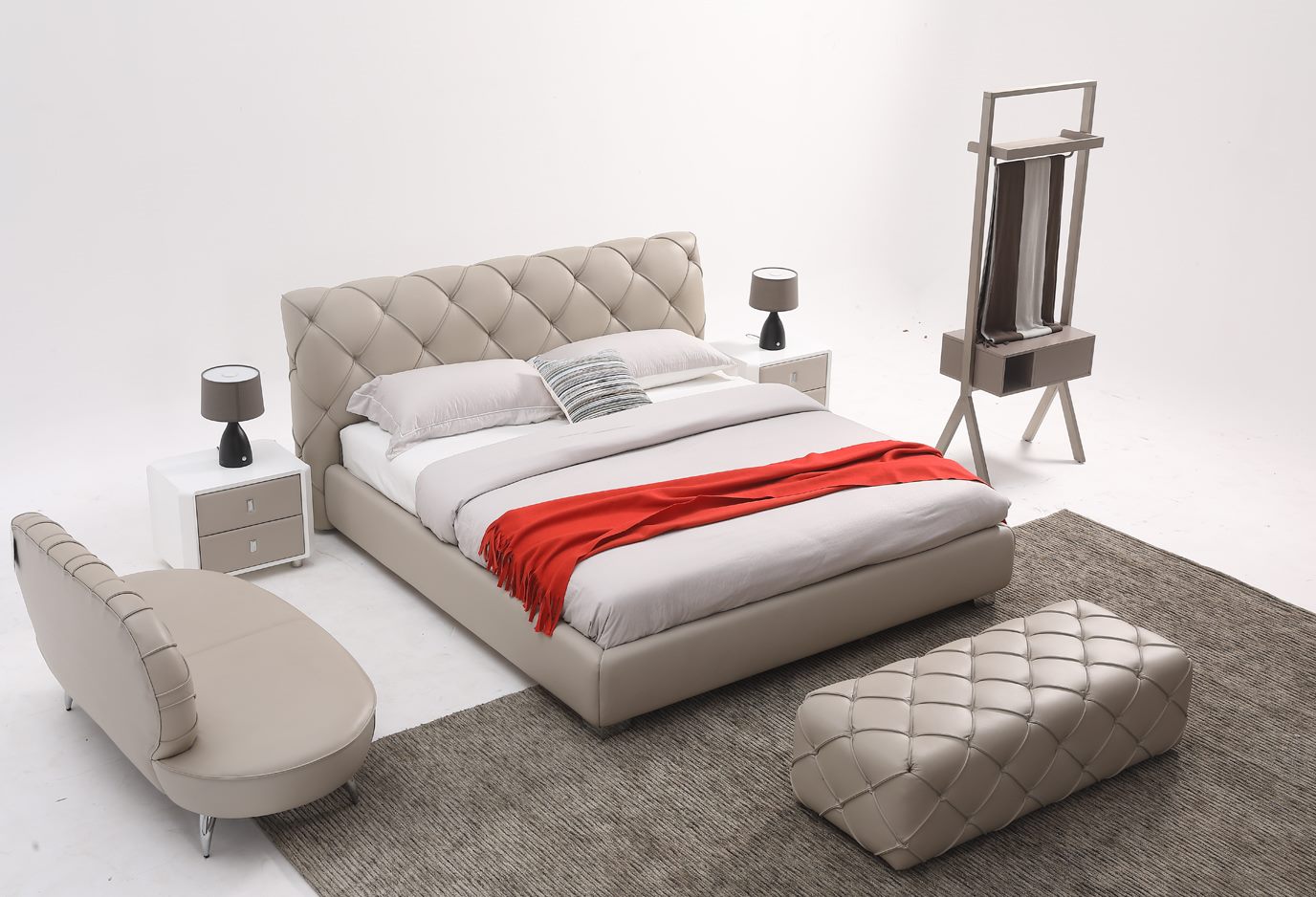 Great Design Italian Leather Bed Frame #2172, 3 size Special now