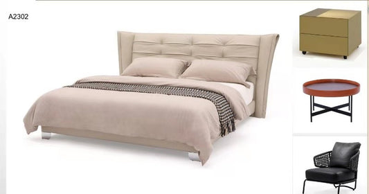 Italian design Genuine Leather Bed Frame # 2302, by order