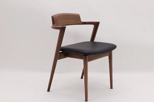 Replica Zig zag Dining Chair with Top Grain Leather, 2 color Special now