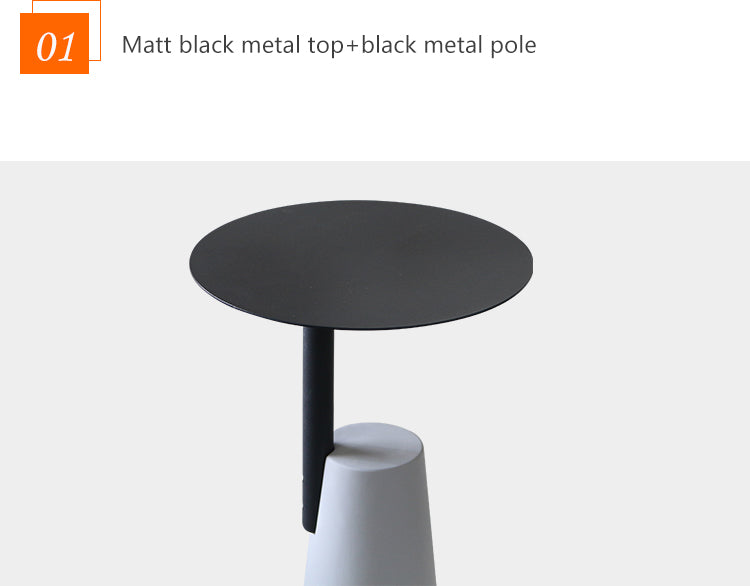 White Concrete Base Side Table #623, Clearance Sale