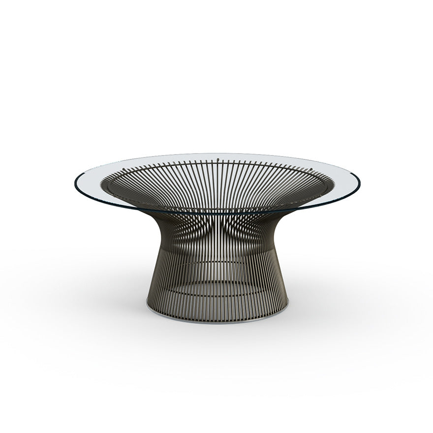 Replica Platner glass top coffe table Dia90cm, 3 color