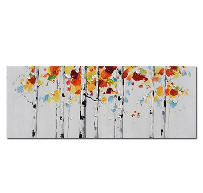 100% Hand Oil Painting Autumn 40X140CM