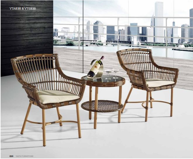 3PCS THICK round rattan set YT838, Clearance sale