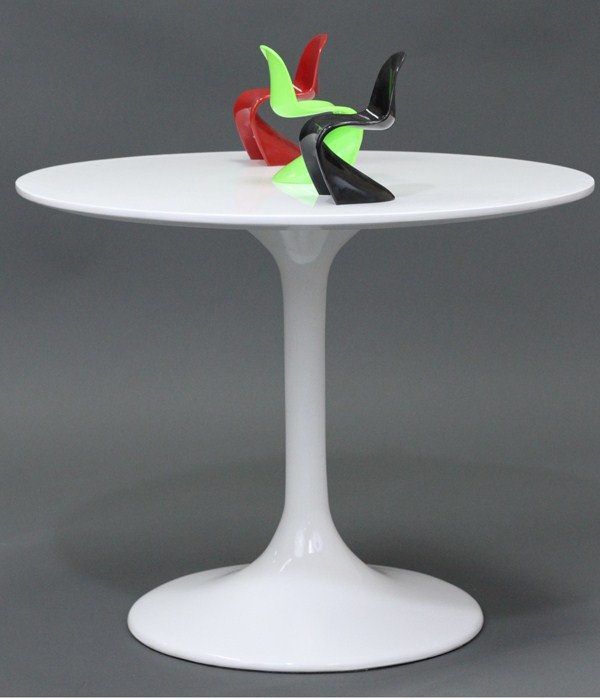 Fibreglas Tulip Dining Table - White - 80cm Diameter
