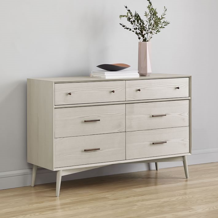 Mid-Century 2+4 drawers Cabinet( low boy) 2 color available