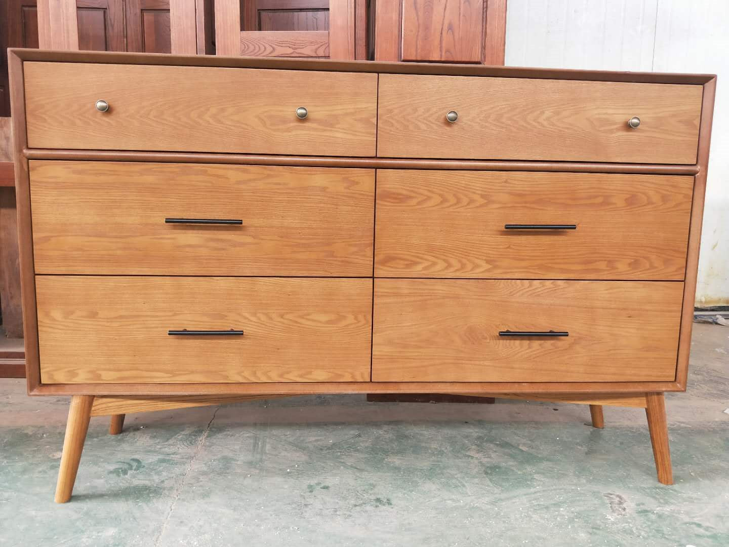 Mid-Century  2+4 drawers Cabinet( low boy) 2 color available