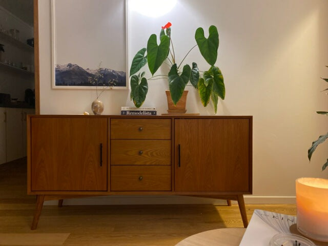 Mid-Century Dining Cabinet( Buffet) 2+ 3 drawers, walnut colour Last one