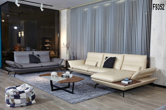 Premium quality Italian Leather Lounge Suite #9352 in stock , special now
