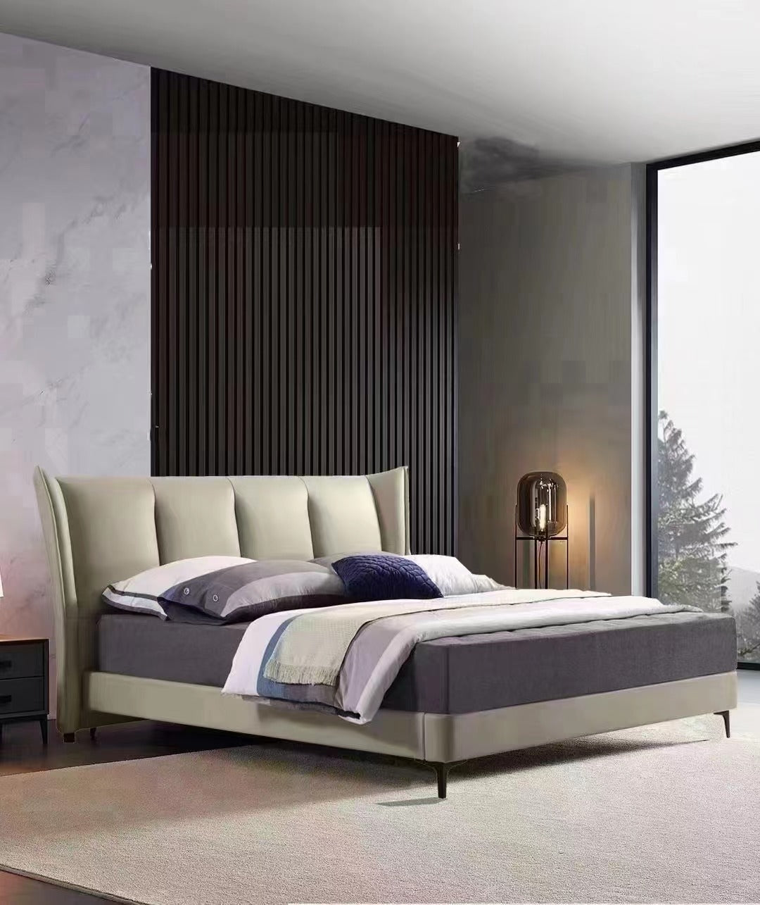 Italian Leather Bed #785, 3 sizes available,Special price