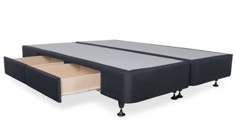 NZ-made Split bed base with drawers, 4 sizes, 6 colours
