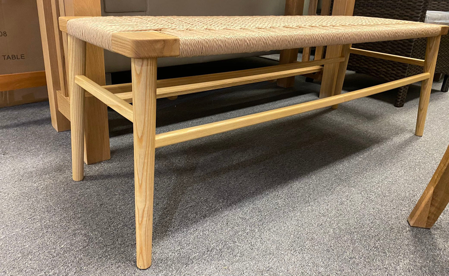 *MG* Replica Wegner Wishbone Bench style 122cm natural color avaliable