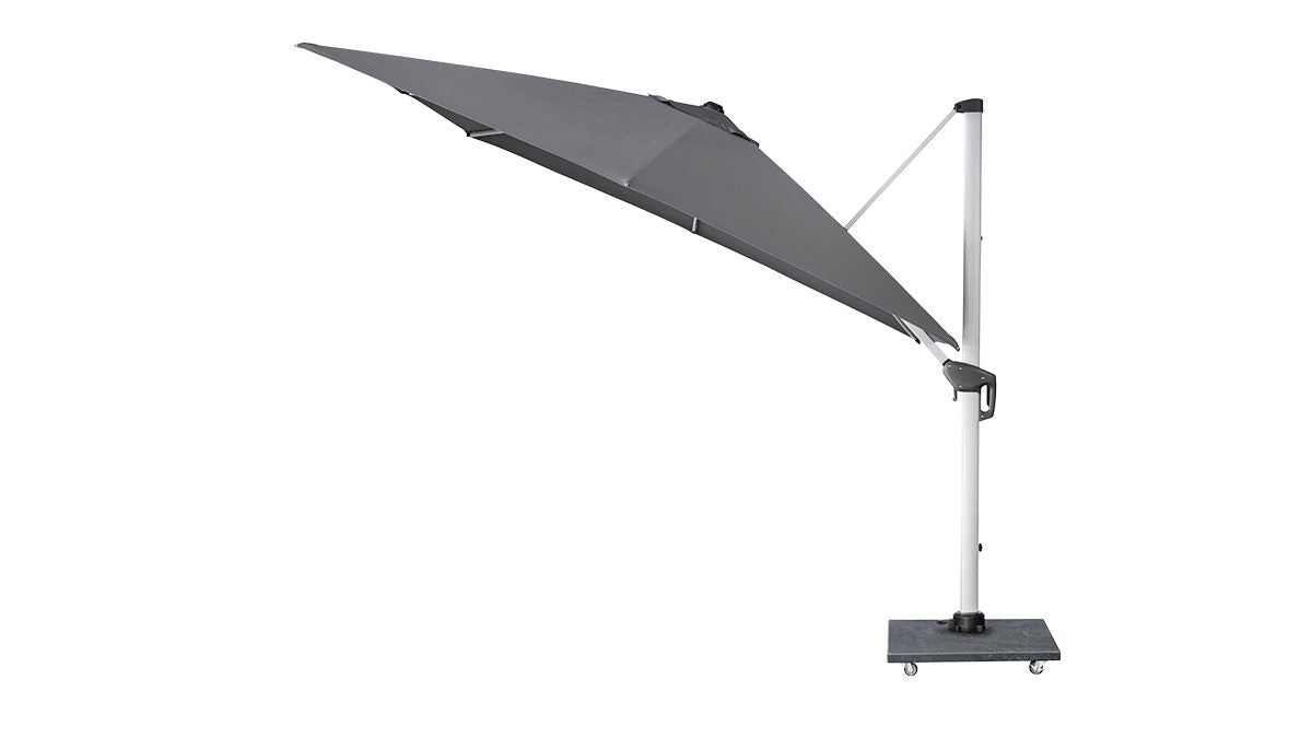 3m Grey color Sun Umbrella with wheeled Base available now