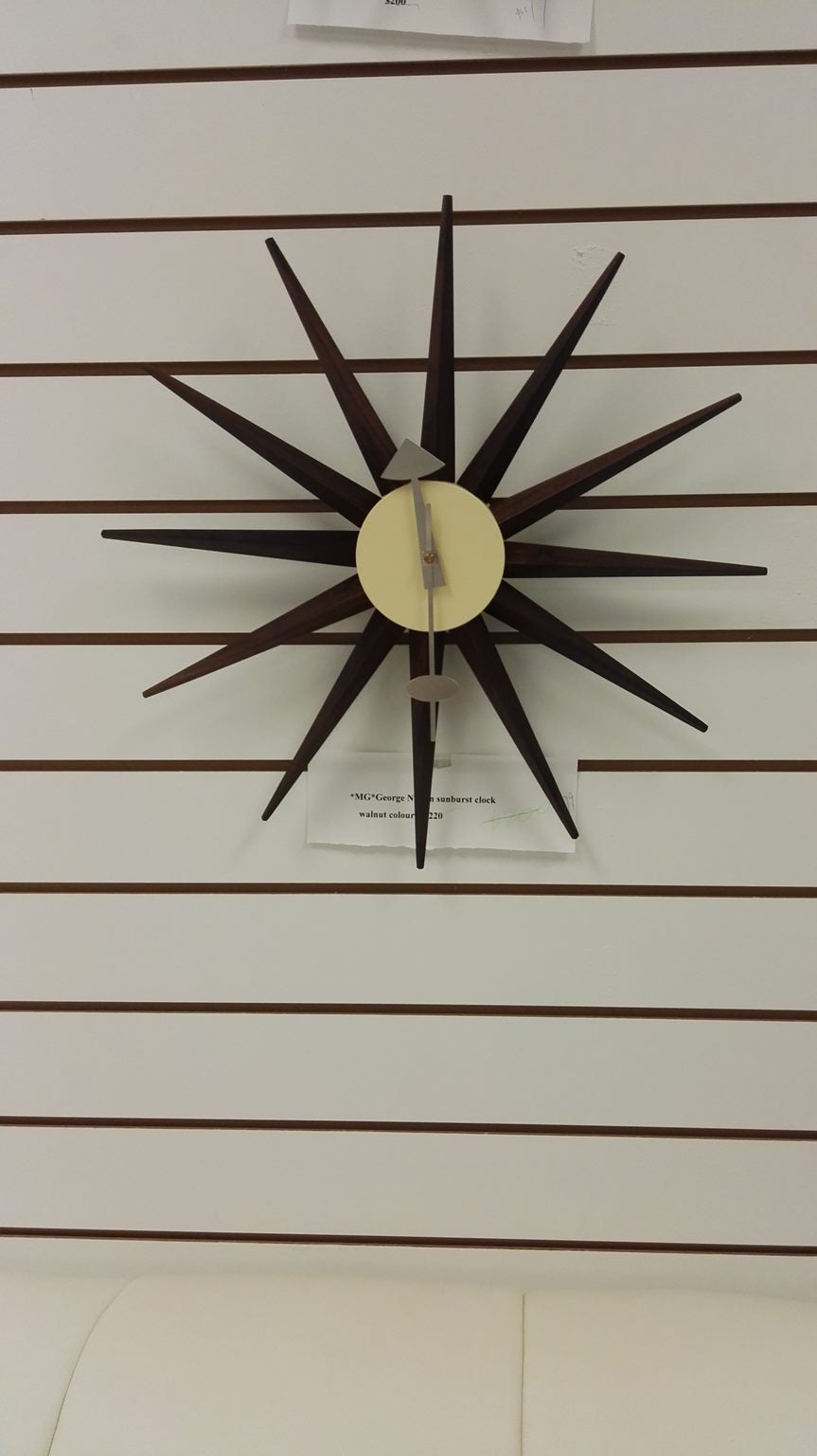 Replica Sunburst clock Walnut