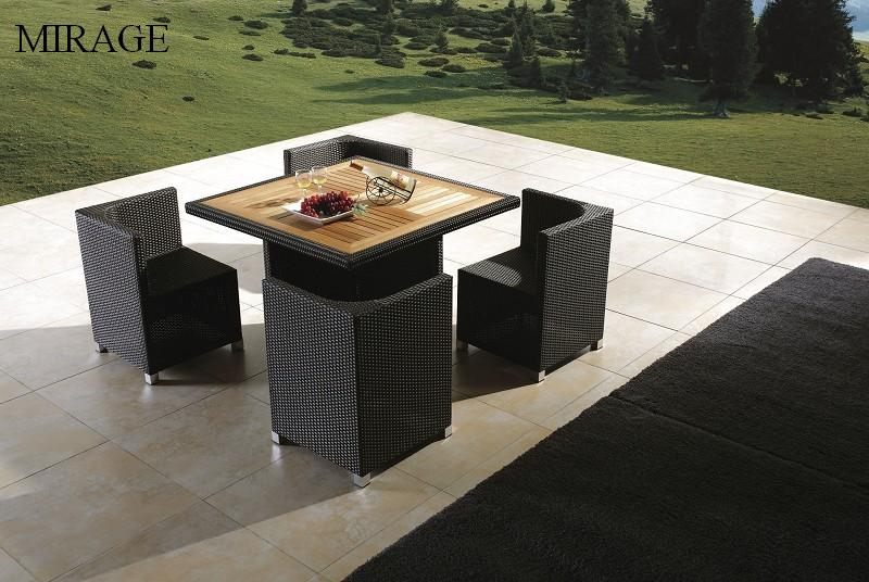 Mirage 5pc PE Rattan /Teak wood Set by order