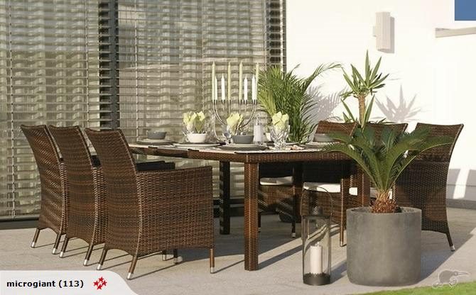 VICTORY-1, 7pcs Outdoor Rattan Dining Set with 1.8M table by order