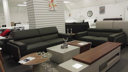 3+2 Full Italian Leather Lounge Suite #880, 2 colours Available , Special now