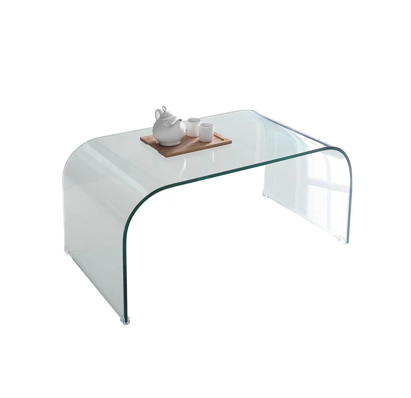modern glass coffee table 90cm, 2 color available now.