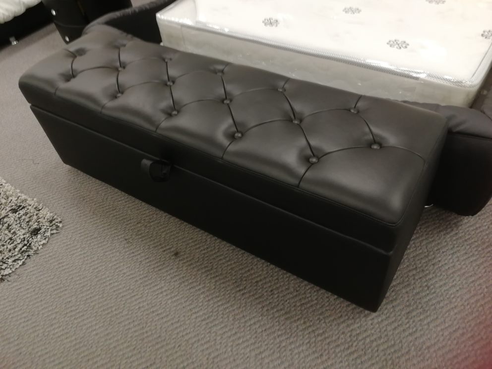 Italian Leather Bed End Stool With storage(Glory box), by order