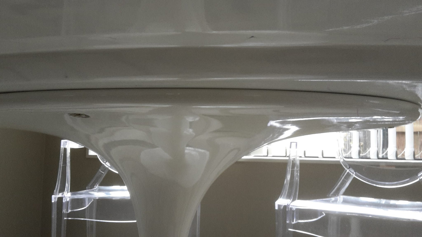 MDF Oval Tulip Dining Table - White - 180cm