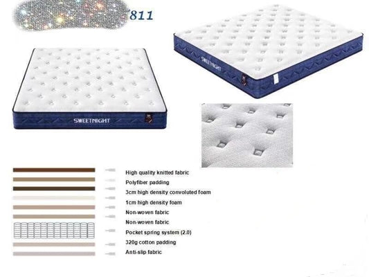 #811  Pocket spring Mattress in box, 3 years warranty,   super king Clearance sale