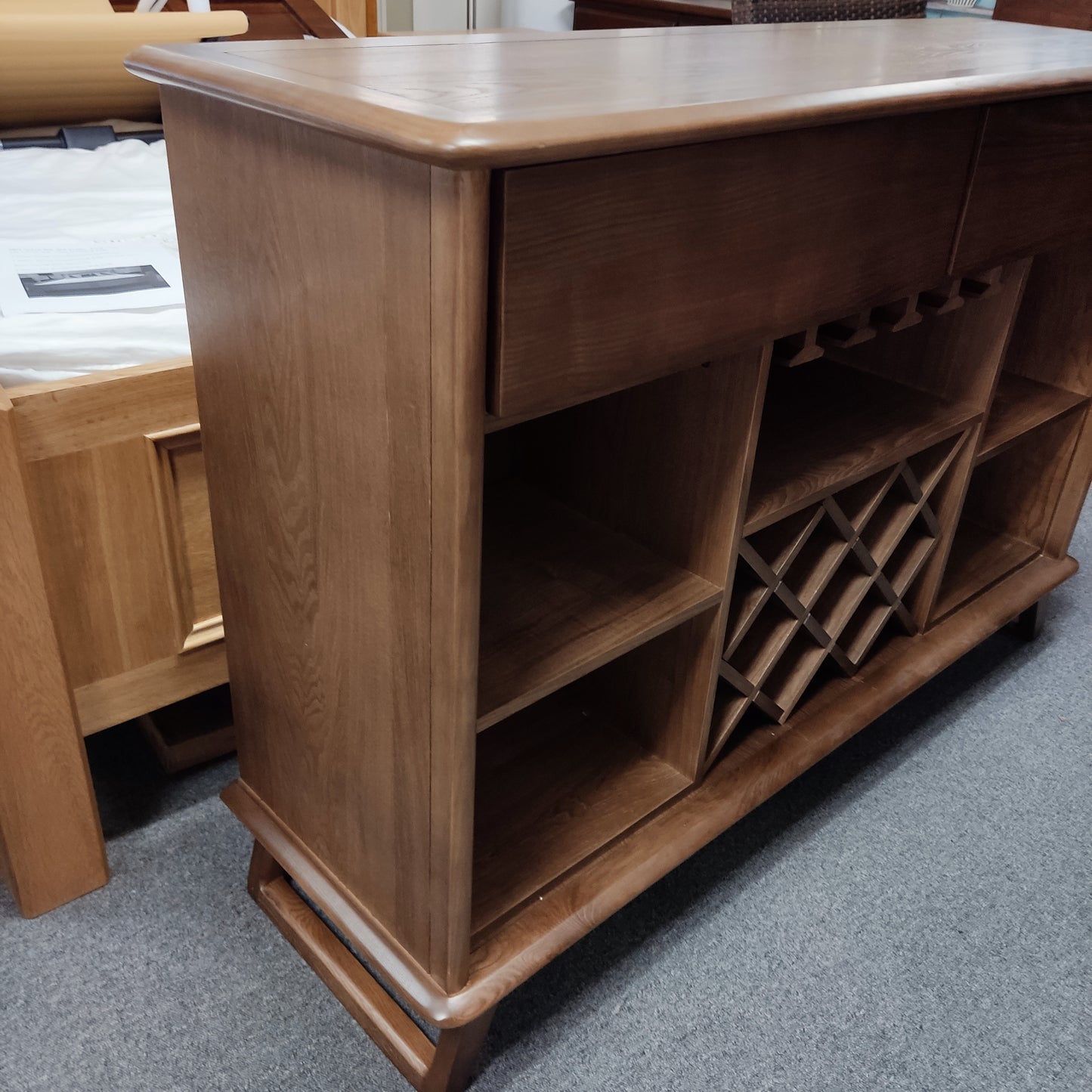 Audrey Dining Cabinet dark walnut color