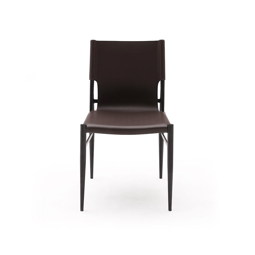 Modern Design Bridle Leather Dining Chair #805, 2 colors available