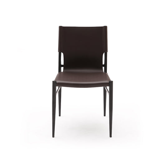 Modern Design Bridle Leather Dining Chair #805, 2 colors available