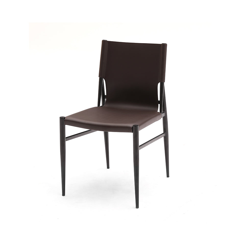 Modern Design Bridle Leather Dining Chair #805, 2 colors available